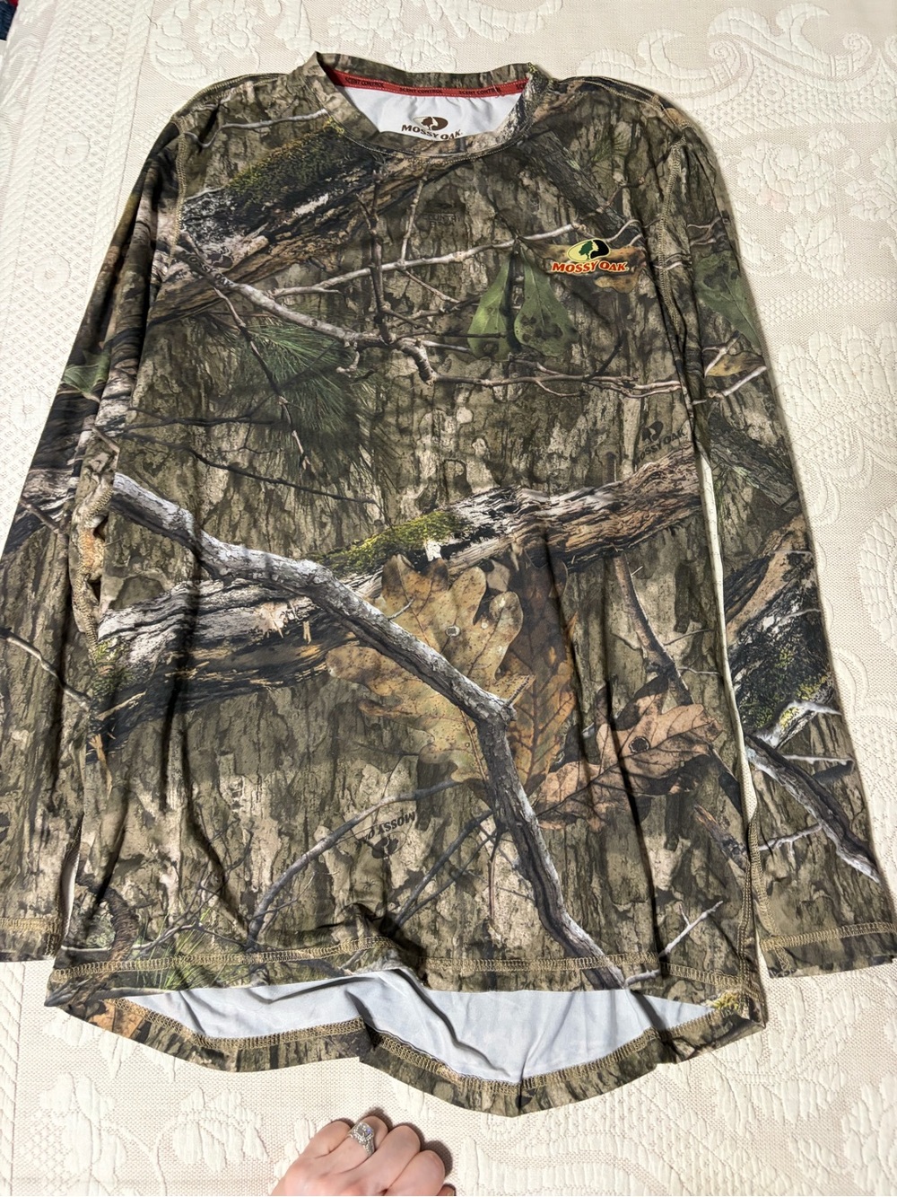 Mossy Oak Women’s Camo Long Sleeve Skirt - Green Woodland Medium Unisex EUC